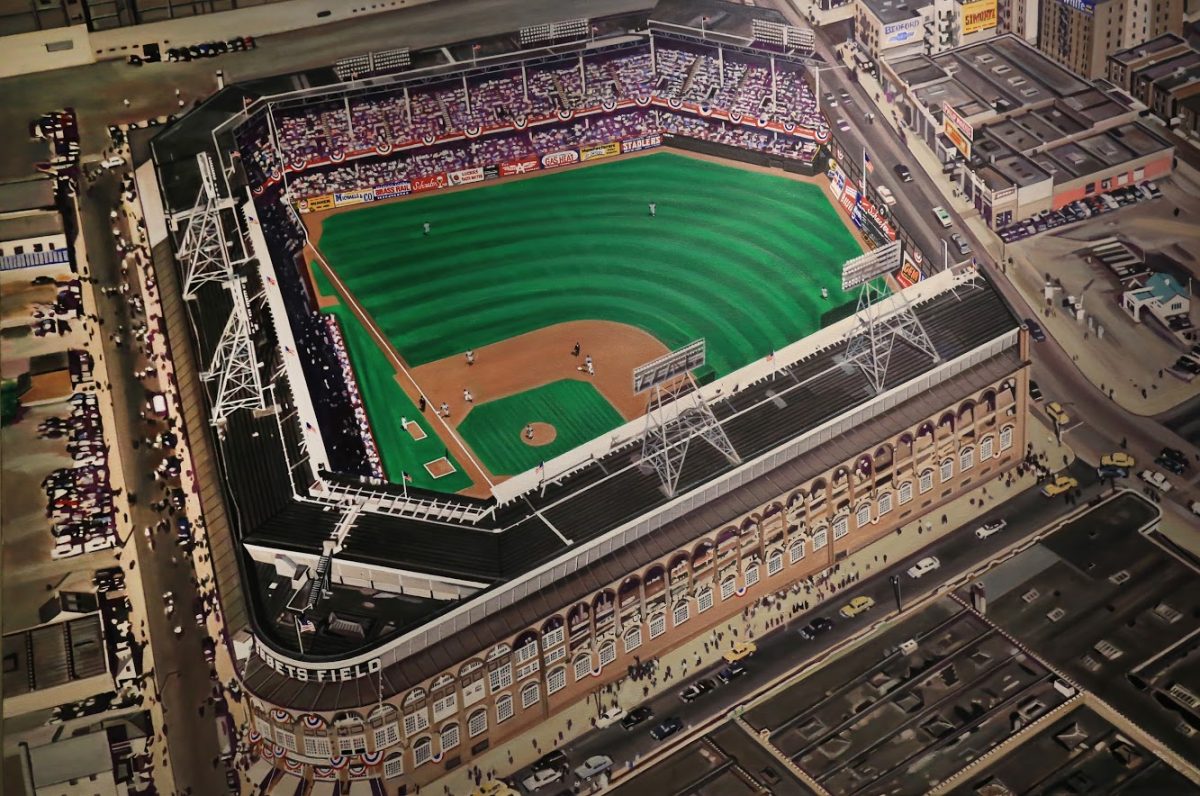 Portrait of Ebbets Field, home to the Brooklyn Dodgers