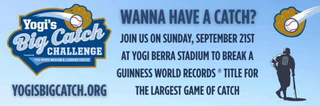 Banner for the event: Yogi's Big Catch (A Guinness World Record Attempt for the Largest Game of Catch)